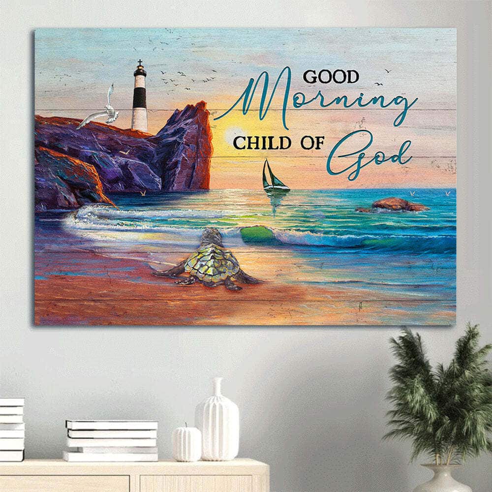Christian Canvas Wall Art Good Morning Child Of God Christian Canvas Wall Art Good Morning Child Of God