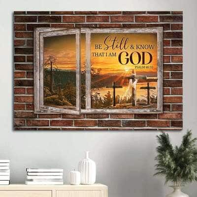 Vintage Be Still And Know That I Am God Christian Canvas Wall Art Vintage Be Still And Know That I Am God Christian Canvas Wall Art