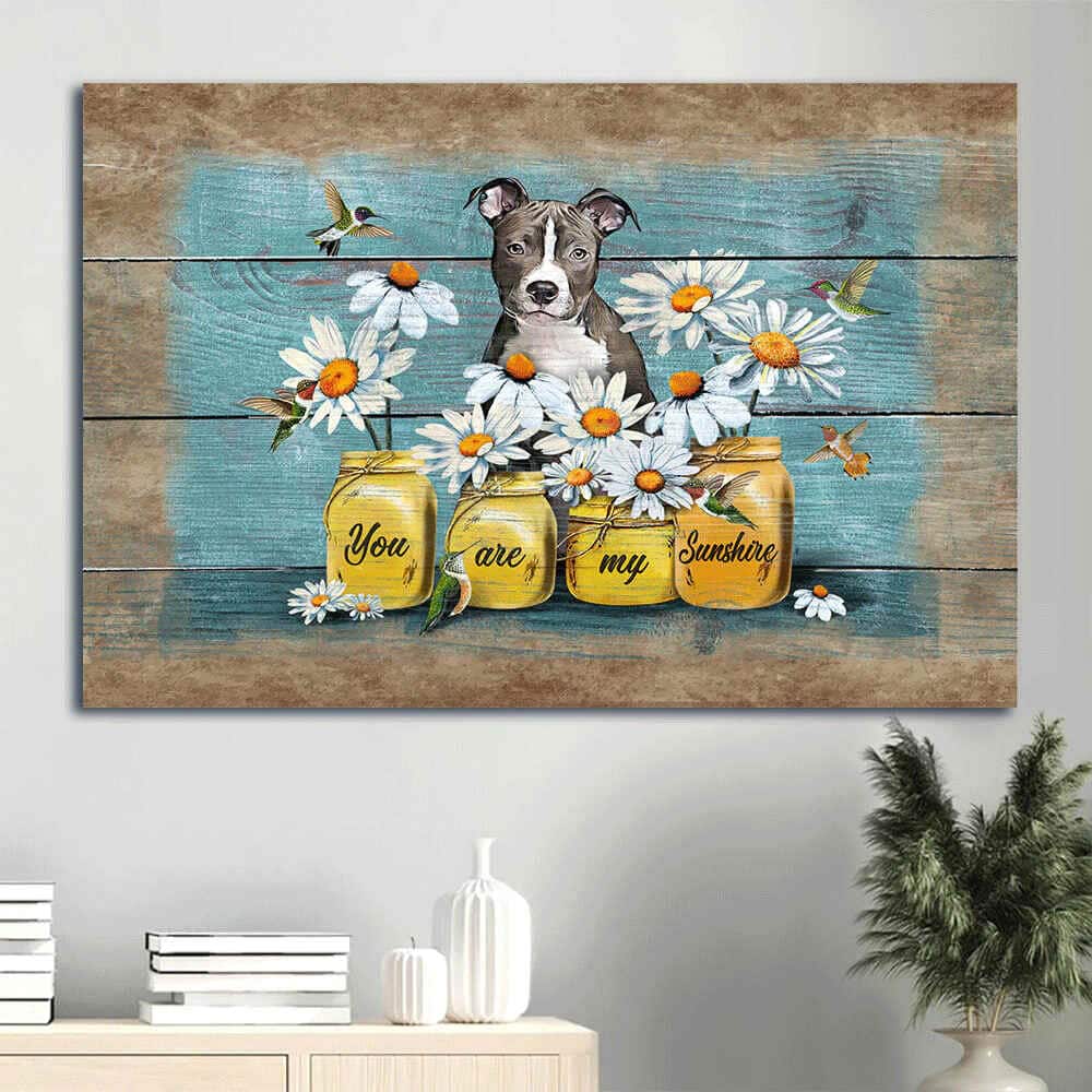 Christian Pit Bull You Are My Sunshine Canvas Wall Art Christian Pit Bull You Are My Sunshine Canvas Wall Art