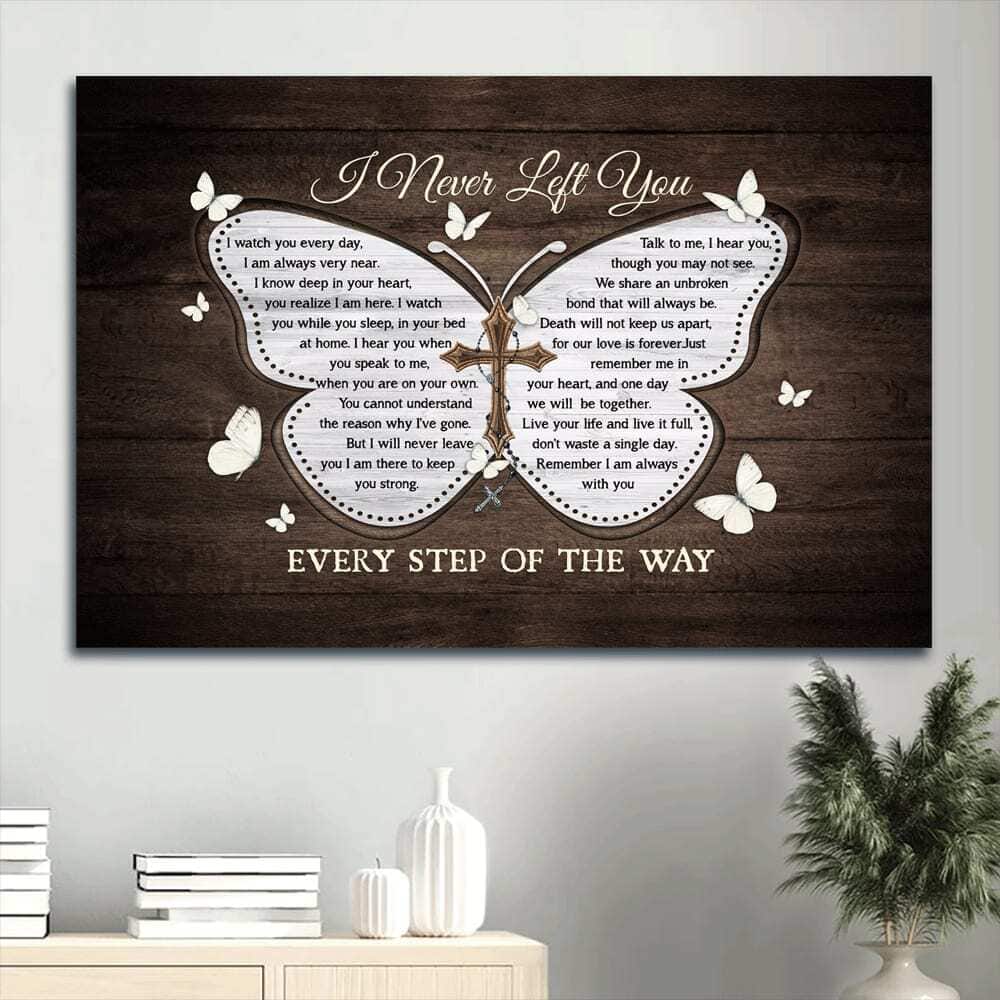 Christian Canvas Wall Art I Never Left You Every Step Of The Way Christian Canvas Wall Art I Never Left You Every Step Of The Way