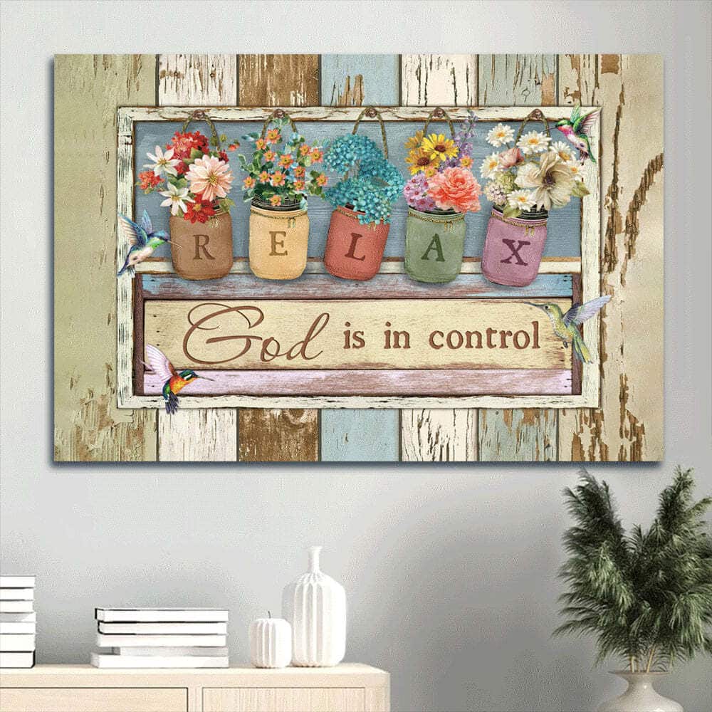 Christian Canvas Wall Art Relax God Is In Control Christian Canvas Wall Art Relax God Is In Control