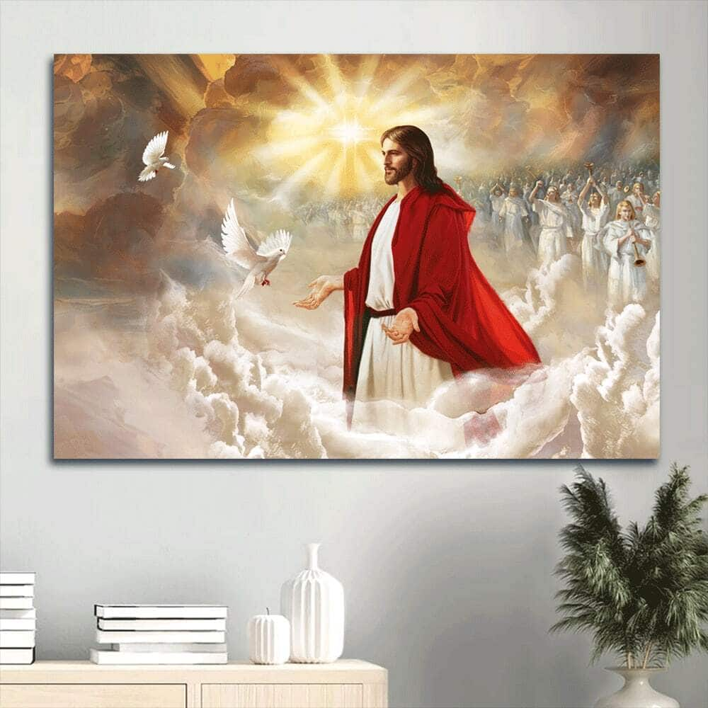 Christian Canvas Wall Art God In Heaven Jesus