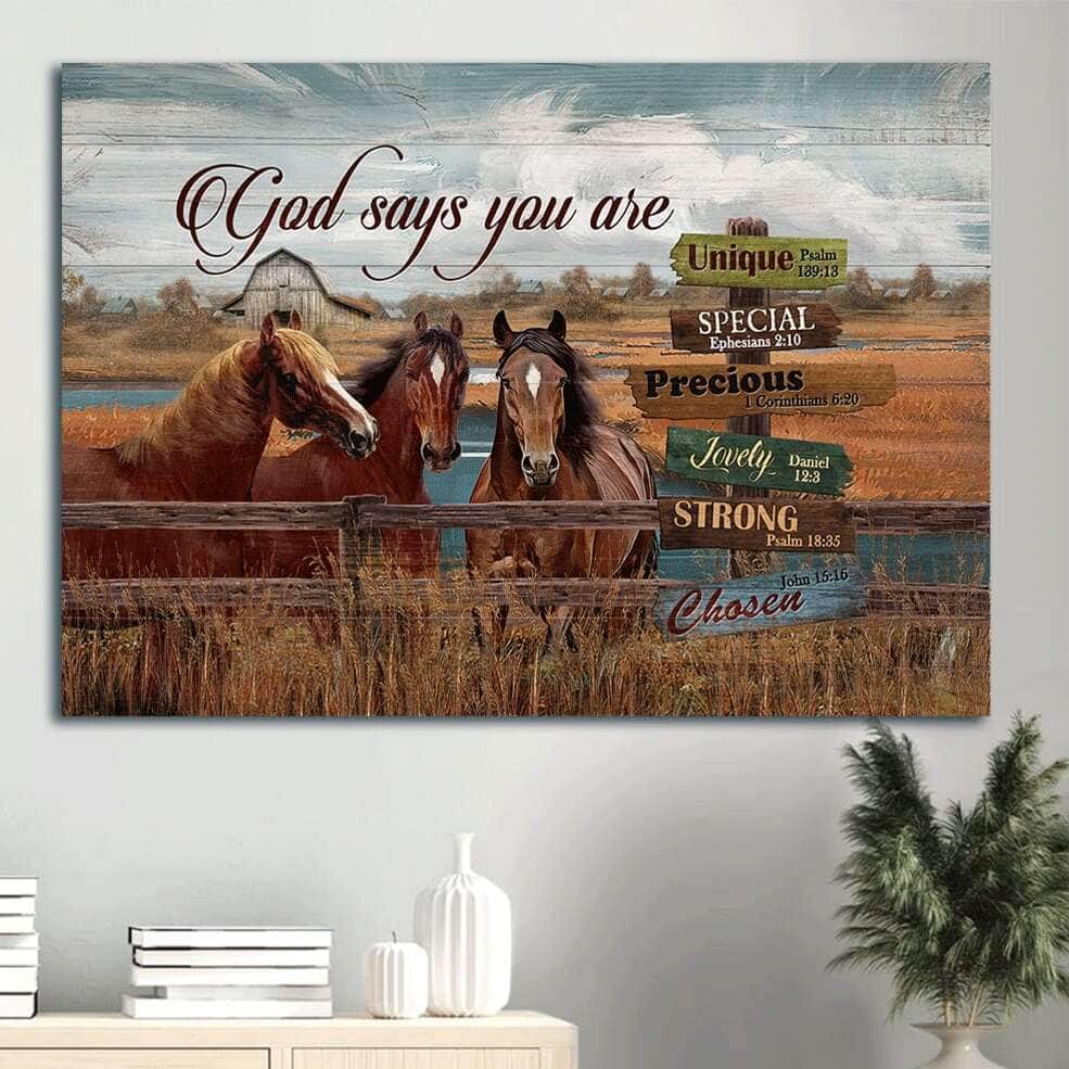 Horses God Says You Are Canvas Wall Art Unique Special Lovely Horses God Says You Are Canvas Wall Art Unique Special Lovely