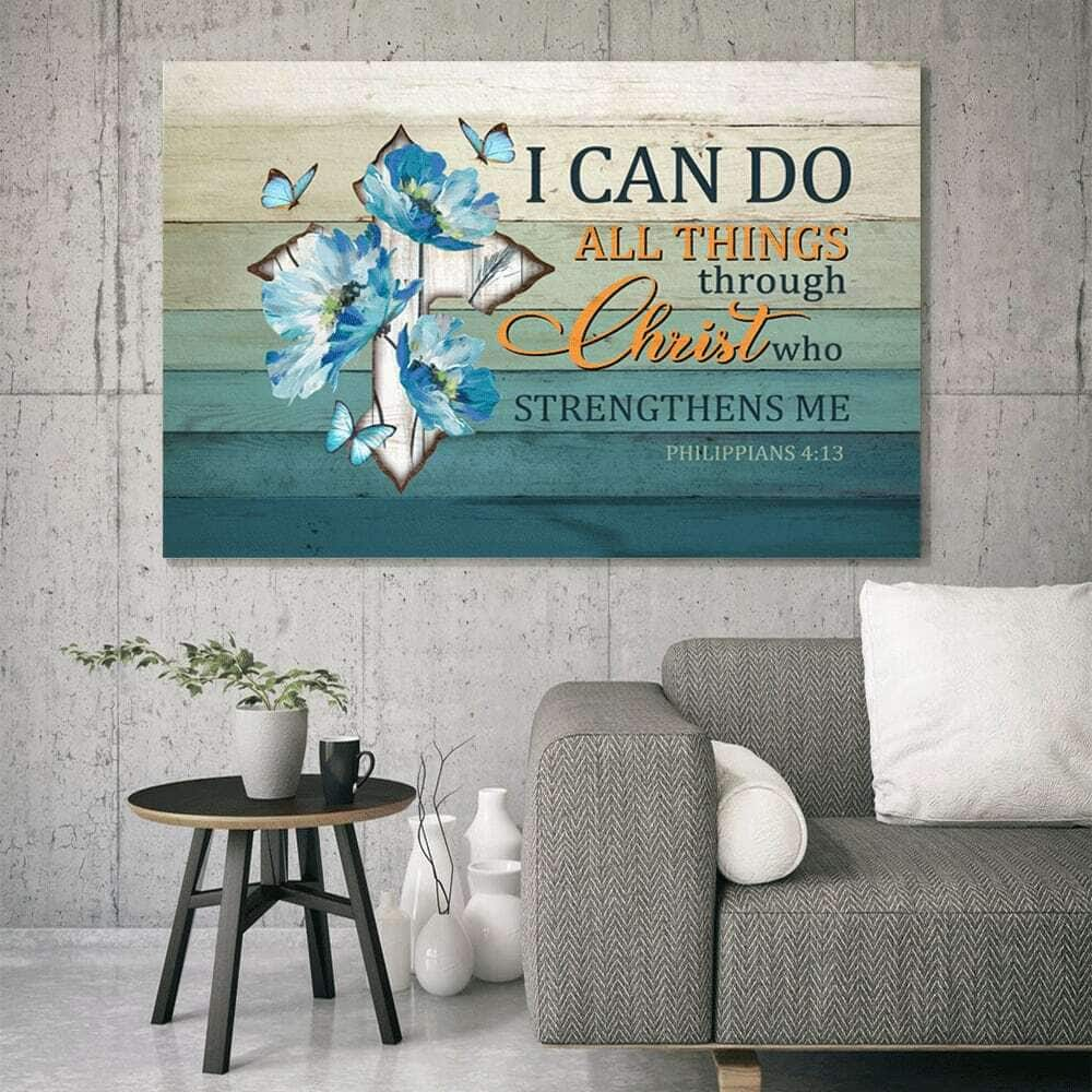 Philippians 4:13 I Can Do All Things Through Christ Canvas Wall Art