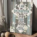 Christian Canvas Print Jesus Cross White Tulip I Am The Daughter Of A King