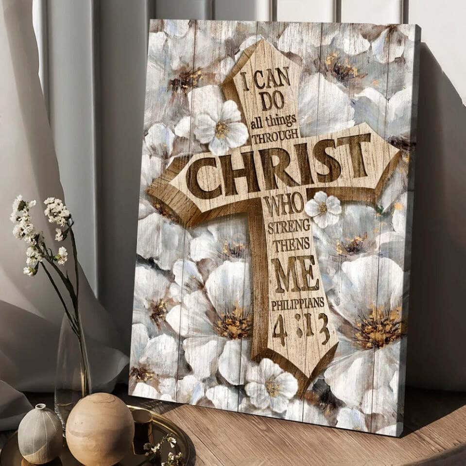 Christian Jesus Cross I Can Do All Things Canvas Print Christian Jesus Cross I Can Do All Things Canvas Print