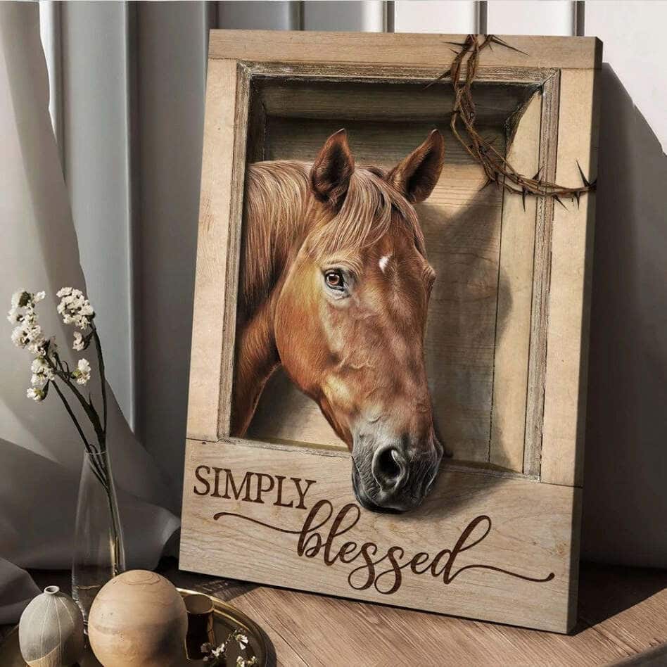 Christian Simply Blessed Canvas Print Horse Crown Of Thorns Jesus Christian Simply Blessed Canvas Print Horse Crown Of Thorns Jesus