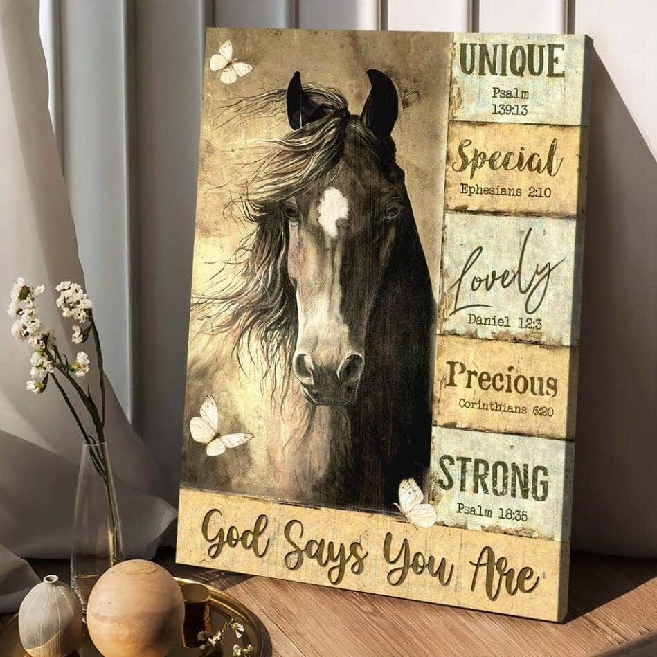 Horse Christian God Says You Are Canvas Print Unique Special