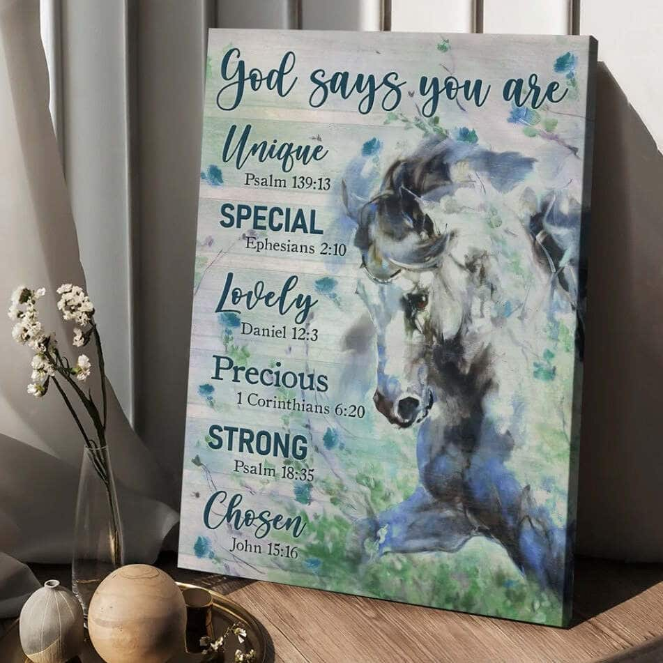 Christian God Says You Are Canvas Print Unique Special Lovely Precious