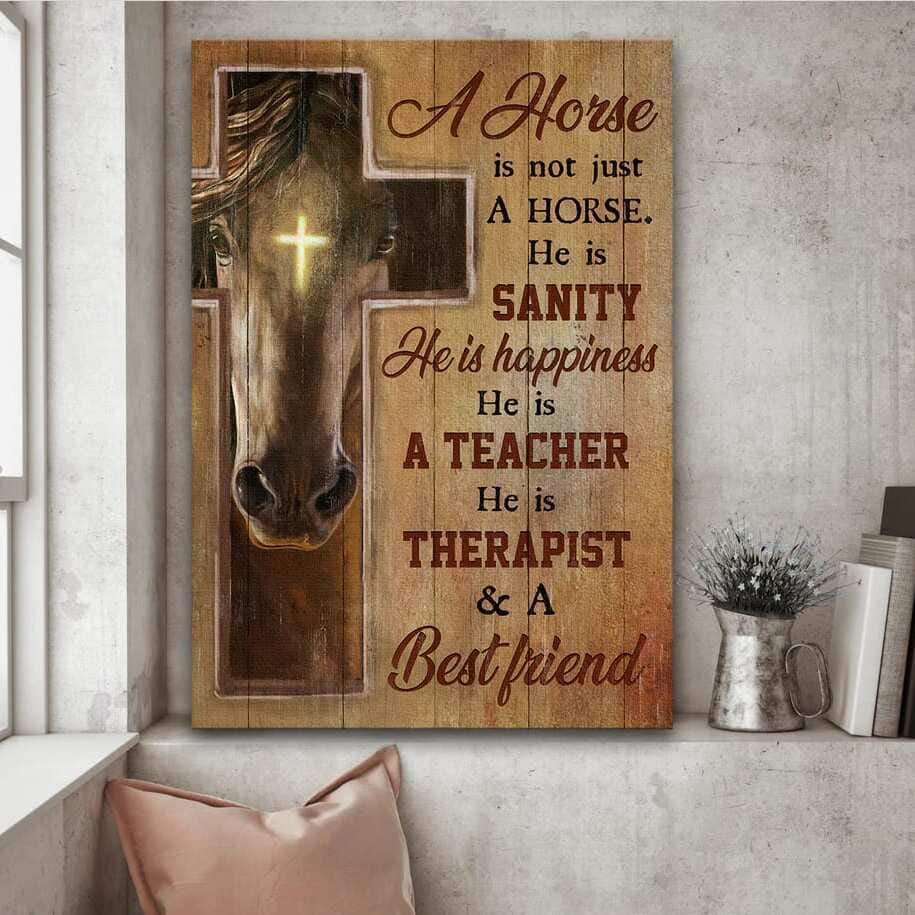 Christian Canvas Print Horse Cross Light A Horse Is Not Just A Horse