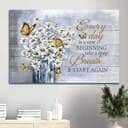 Christian White Daisy Every Day Is A New Beginning Canvas Wall Art