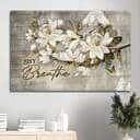 White Flower Just Breathe Canvas Wall Art White Flower Just Breathe Canvas Wall Art