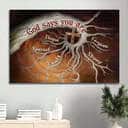 Tree Roots Wooden Cross God Says You Are Canvas Wall Art Tree Roots Wooden Cross God Says You Are Canvas Wall Art