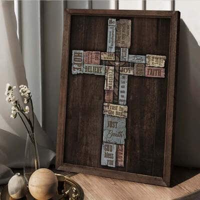 Cross Jesus Symbol Trust In The Lord Canvas Print