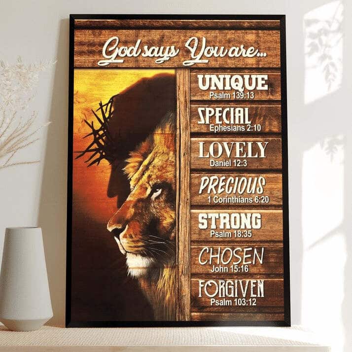 God Says You Are Canvas Print Unique Special Lovely Strong God Says You Are Canvas Print Unique Special Lovely Strong