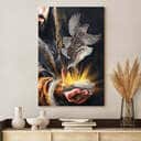 A Bird On His Hand Jesus Canvas Print