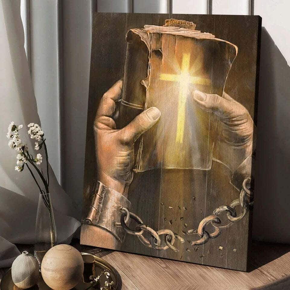 Bible Jesus Hands Light Cross Canvas Print Bible Jesus Hands Light Cross Canvas Print