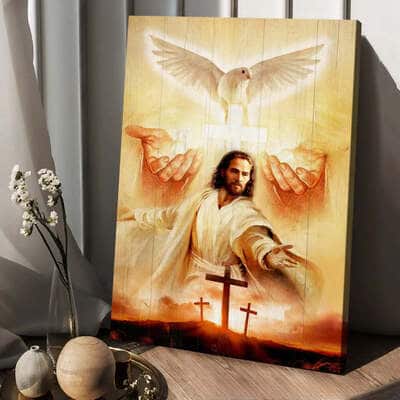 Dove Pray For Healing Jesus's Hand Cross Canvas Print Dove Pray For Healing Jesus's Hand Cross Canvas Print