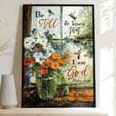 Be Still And Know That I Am God Canvas Print Christian Gift