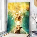 Christian Jesus The Lamp And The Dove Walking Through The Water Canvas Print Christian Jesus The Lamp And The Dove Walking Through The Water Canvas Print
