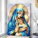 Christian Jesus And Virgin Mary Canvas Print
