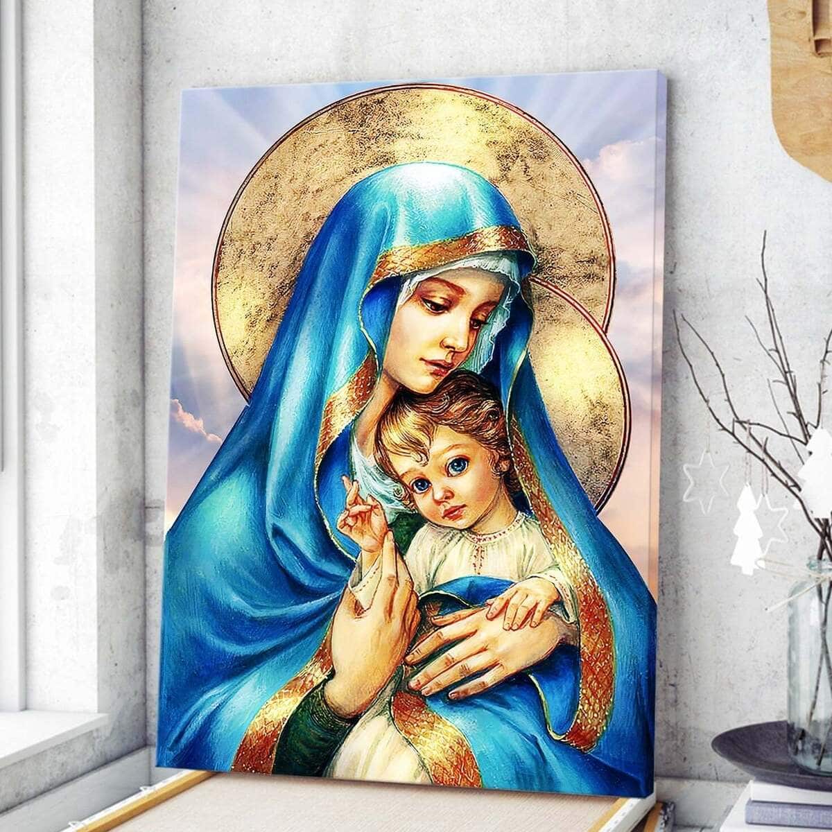 Christian Jesus And Virgin Mary Canvas Print Christian Jesus And Virgin Mary Canvas Print