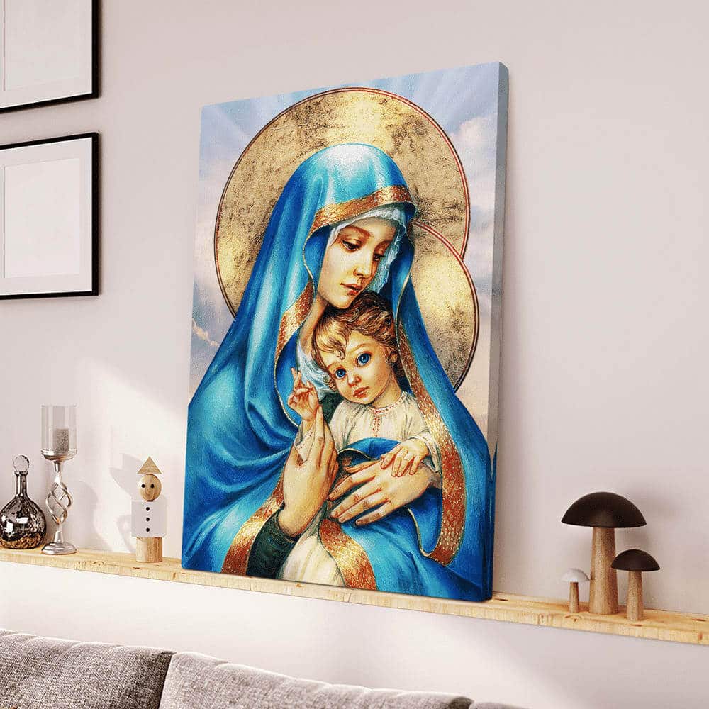 Christian Jesus And Virgin Mary Canvas Print Christian Jesus And Virgin Mary Canvas Print