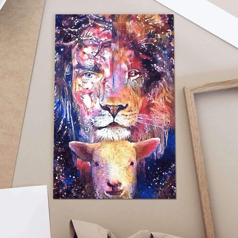 Christian Jesus And Lamb Canvas Print Christian Jesus And Lamb Canvas Print