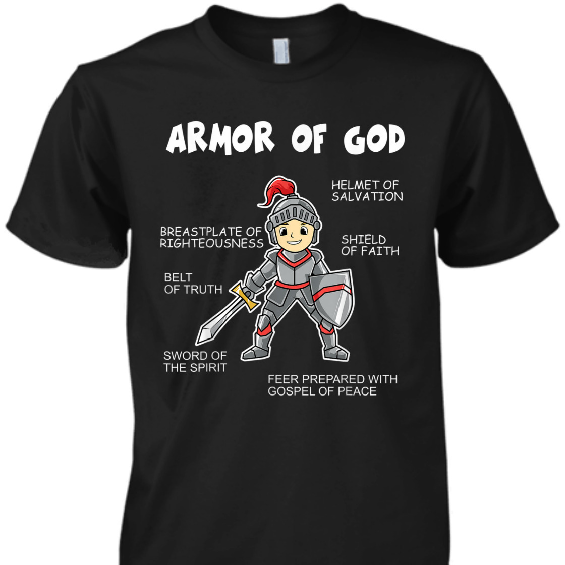 Put On The Full Armor Of God Cute Christian Religious Gift T-Shirt Put On The Full Armor Of God Cute Christian Religious Gift T-Shirt