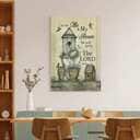 Christian Hummingbird We Will Serve The Lord Canvas Print