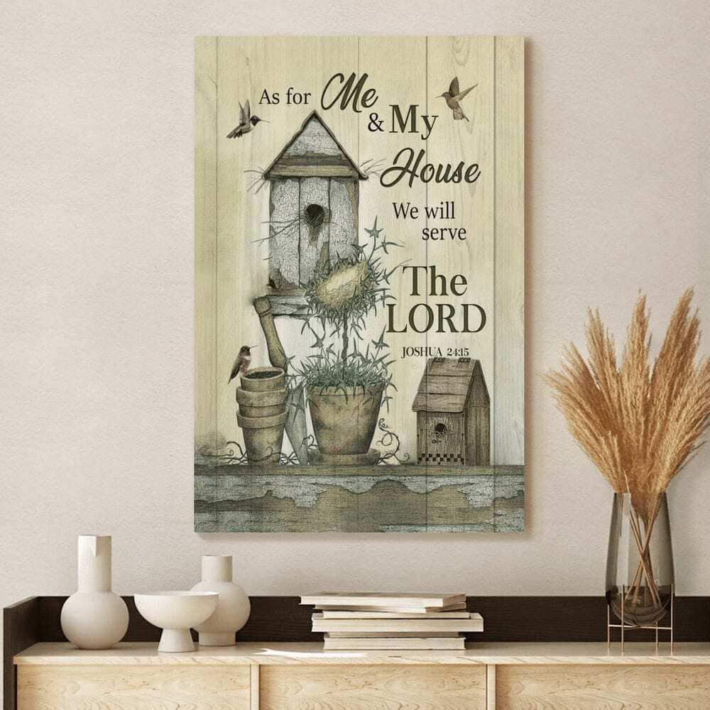 Christian Hummingbird We Will Serve The Lord Canvas Print Christian Hummingbird We Will Serve The Lord Canvas Print