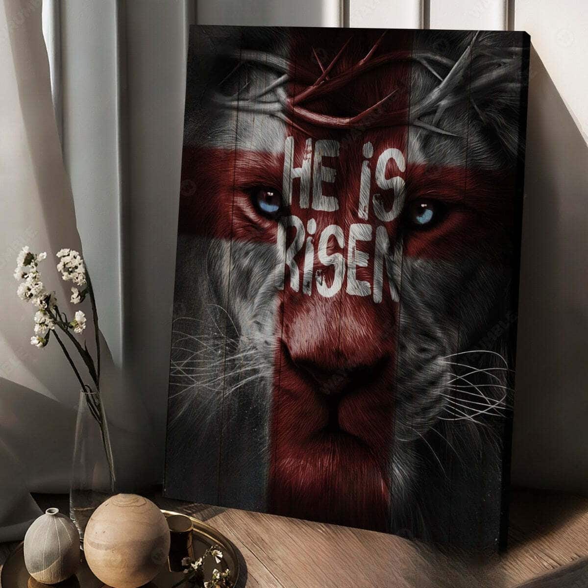 Knight Of God Lion Of Judah He Is Risen Canvas Print
