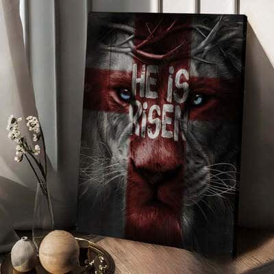 Knight Of God Lion Of Judah He Is Risen Canvas Print