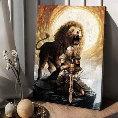 Knight Of God Lion Of Judah Canvas Print