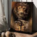 King Of Kings Lord Of Lords Lion Crown Of Thorn Canvas Print
