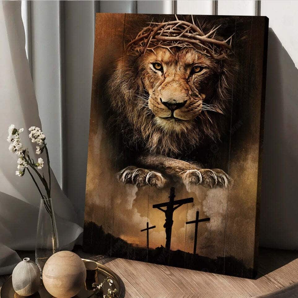 King Of Kings Lord Of Lords Lion Crown Of Thorn Canvas Print King Of Kings Lord Of Lords Lion Crown Of Thorn Canvas Print