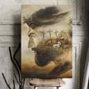 Lion And Lamb Jesus Canvas Print
