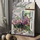 Lavender Hummingbird Thankful For Every Moment Canvas Print
