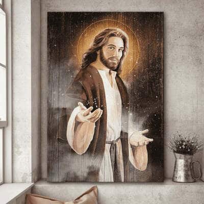 Jesus Takes My Hand Canvas Print