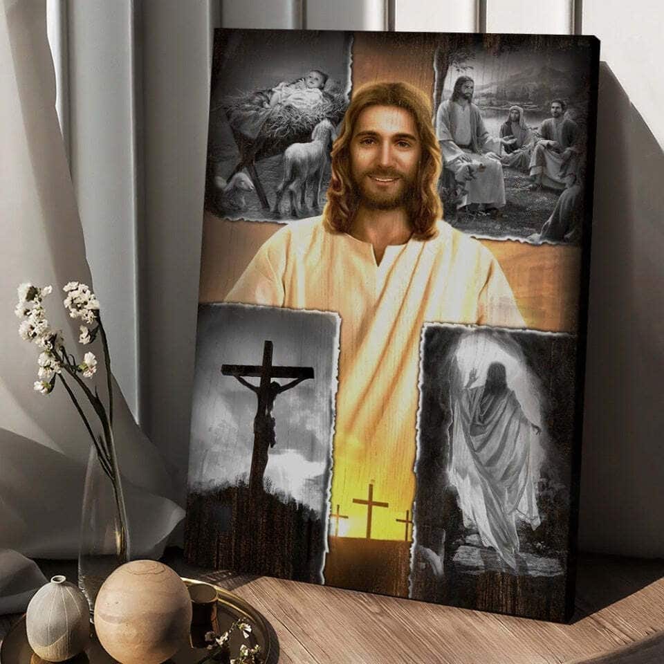 Christian Jesus On The Cross Canvas Print Christian Jesus On The Cross Canvas Print