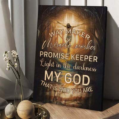 Jesus Way Maker Miracle Worker Promise Keeper Canvas Print