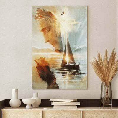 Christian Jesus Praying Canvas Print