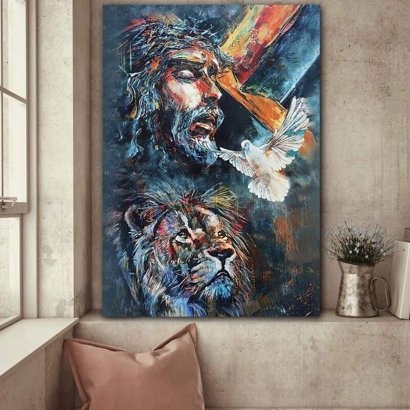 Jesus Lion And Dove Canvas Print Jesus Lion And Dove Canvas Print