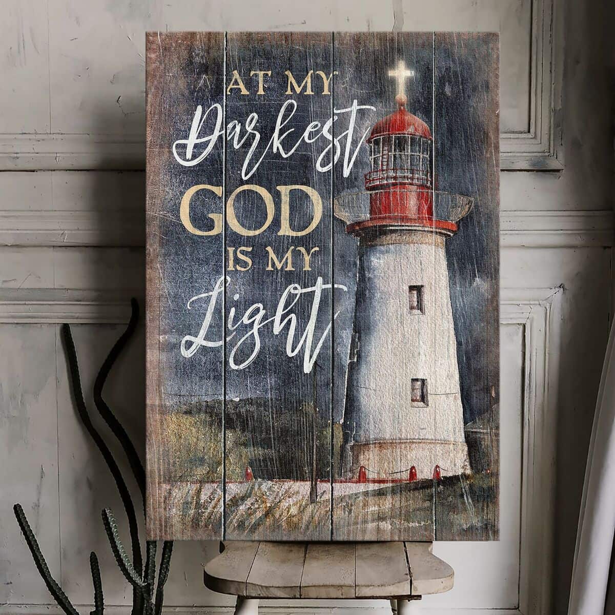 At My Darkest God Is My Light Canvas Print