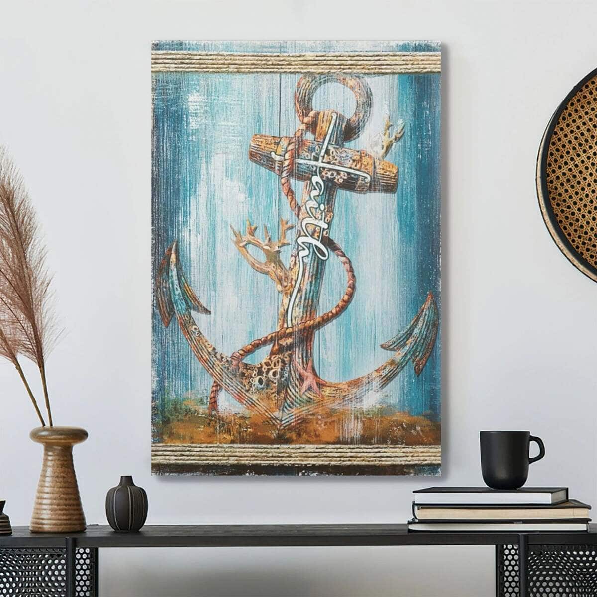 Christian Anchor Under The Sea Canvas Print Christian Anchor Under The Sea Canvas Print