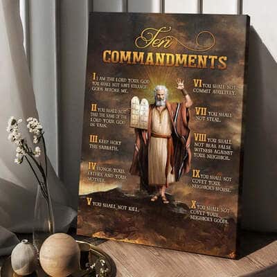 Ten Commandments Of God Canvas Print