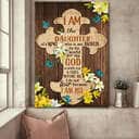 The Wooden Cross Lily Flower I Am The Daughter Of A King Canvas Print The Wooden Cross Lily Flower I Am The Daughter Of A King Canvas Print
