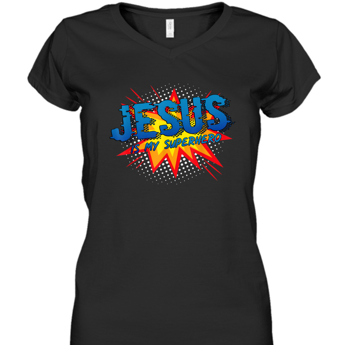 Jesus Is My Superhero Comic Style Funny Christian T-Shirt