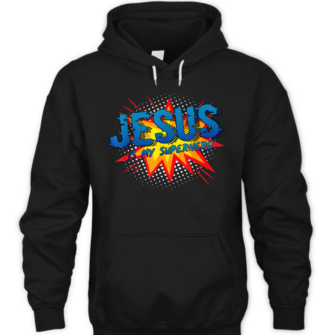 Jesus Is My Superhero Comic Style Funny Christian T-Shirt