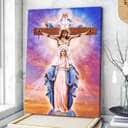 Maria And Jesus On The Cross Canvas Print Maria And Jesus On The Cross Canvas Print